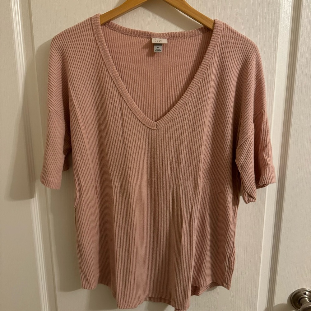 Women's A New Day Pink V-Neck Top